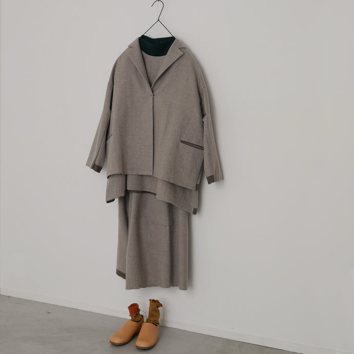 耳鳴！Skelton Big Mac Jacket　 -  （   縮絨 Natural Yak Wool )